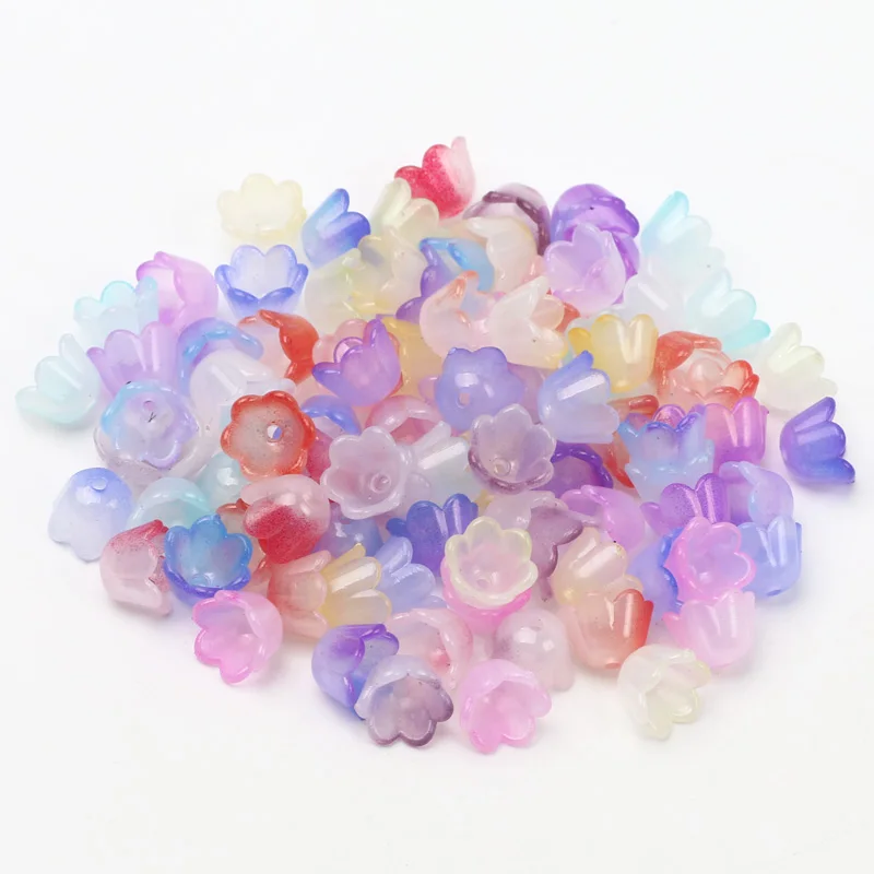 100 ciondoli a forma di fiore per la creazione di gioielli, piccoli