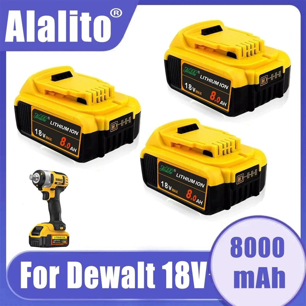 

100% новый электроинструмент Dewalt с литий-ионным аккумулятором 18 в 8 Ач/10 Ач/12 Ач, сменным DCB205 DCB201 DCB203