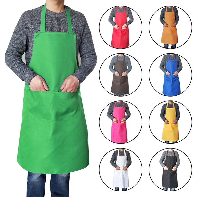 Grembiule Da Chef Regolabile Uomo E Donna – Impermeabile E Anti-Olio, Con 2 Tasche, Per Cucina E Barbecue