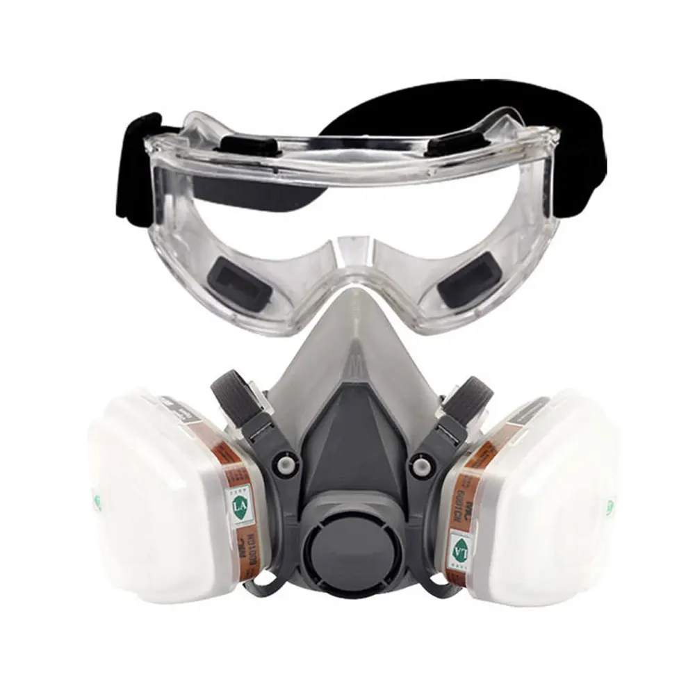 

New 7-In-1 6200 Dust Gas Respirator Half Face Dust Mask For Painting Spraying Organic Vapor Chemical Gas Filter Work Safety