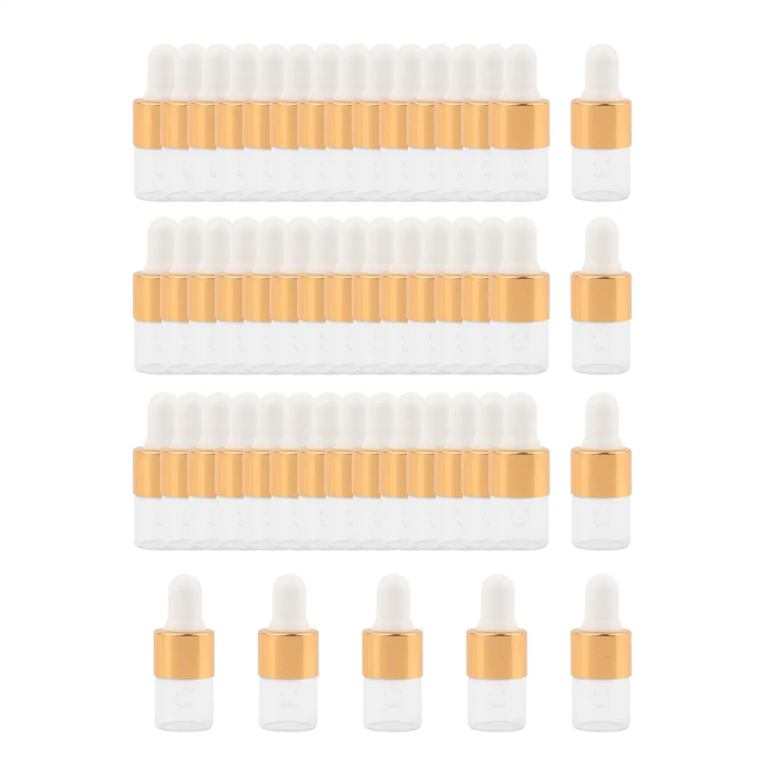 

50Pcs Refillable Essential Oil Bottle Transparent Samll Containers Dispenser