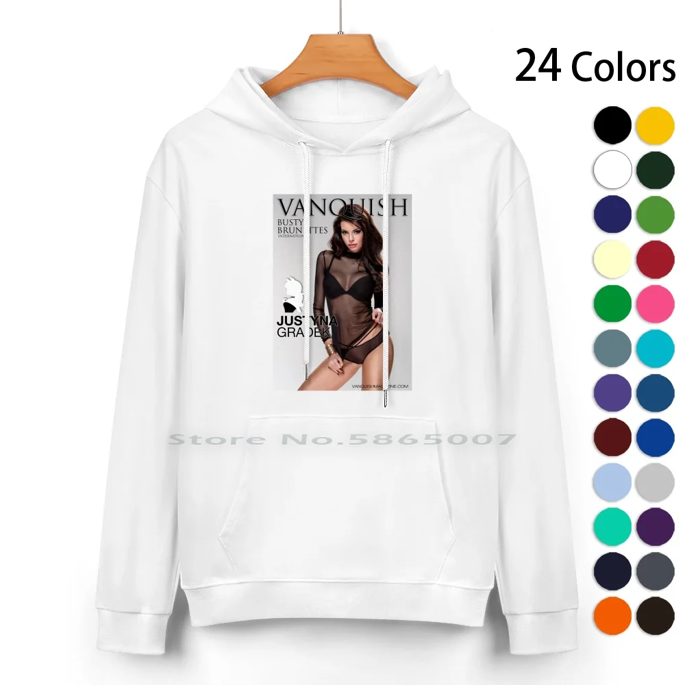 

Magazine-Busty Brunettes-Justyna Pure Cotton Hoodie Sweater 24 Colors Brunette Magazine Cover Model Gorgeous Busty Sexy Woman