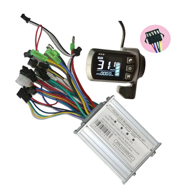 Contrôleur sans balais pour vélo électrique, écran LCD, accélérateur de doigt, scooter électrique, G23, 24V, 36V, 48V, 52V, 60V, 350W, 18A, GZ3 Ebike 1