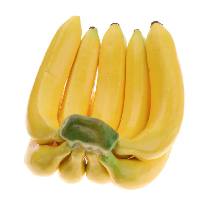 Artificial Fruits and Vegetables 1pc Lifelike Banana Bunch Artificial Plastic Fake Fruits Decor Prop Party Decorations Plastic Foam Artificial Banana