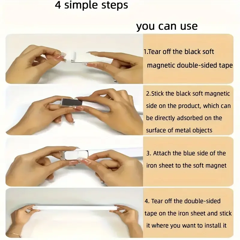 150mah 200mah 300mah led motion sensor light wireless usb rechargeable night light room motion detector light under cabinet light night lighting warm white suitable for kitchen wardrobe dormitory hallway and stairs christmas decor holiday gifts details 0