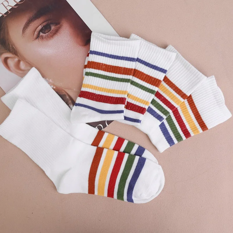 Рисунок 3 - Носки-миди хлопковые в цветную полоску