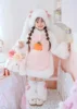 Children's Fashion Rabbit Plush Set with Bow Elements Winter New Cute Long Eared Hat Sweater Shorts Leg Set Rabbit Baby 4