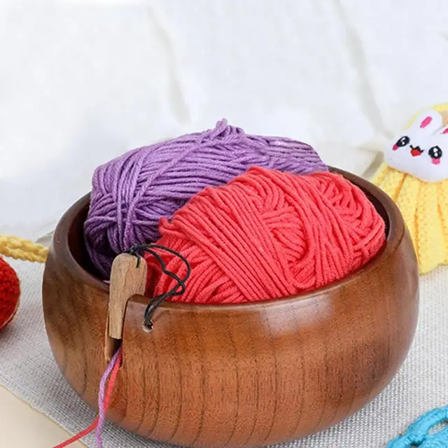 Yarn Bowls For Crocheting Solid Wood Knitting Bowl With Holes DIY Yarn Bowl  Crochet Accessories Yarn Holder Storage Gift For - AliExpress