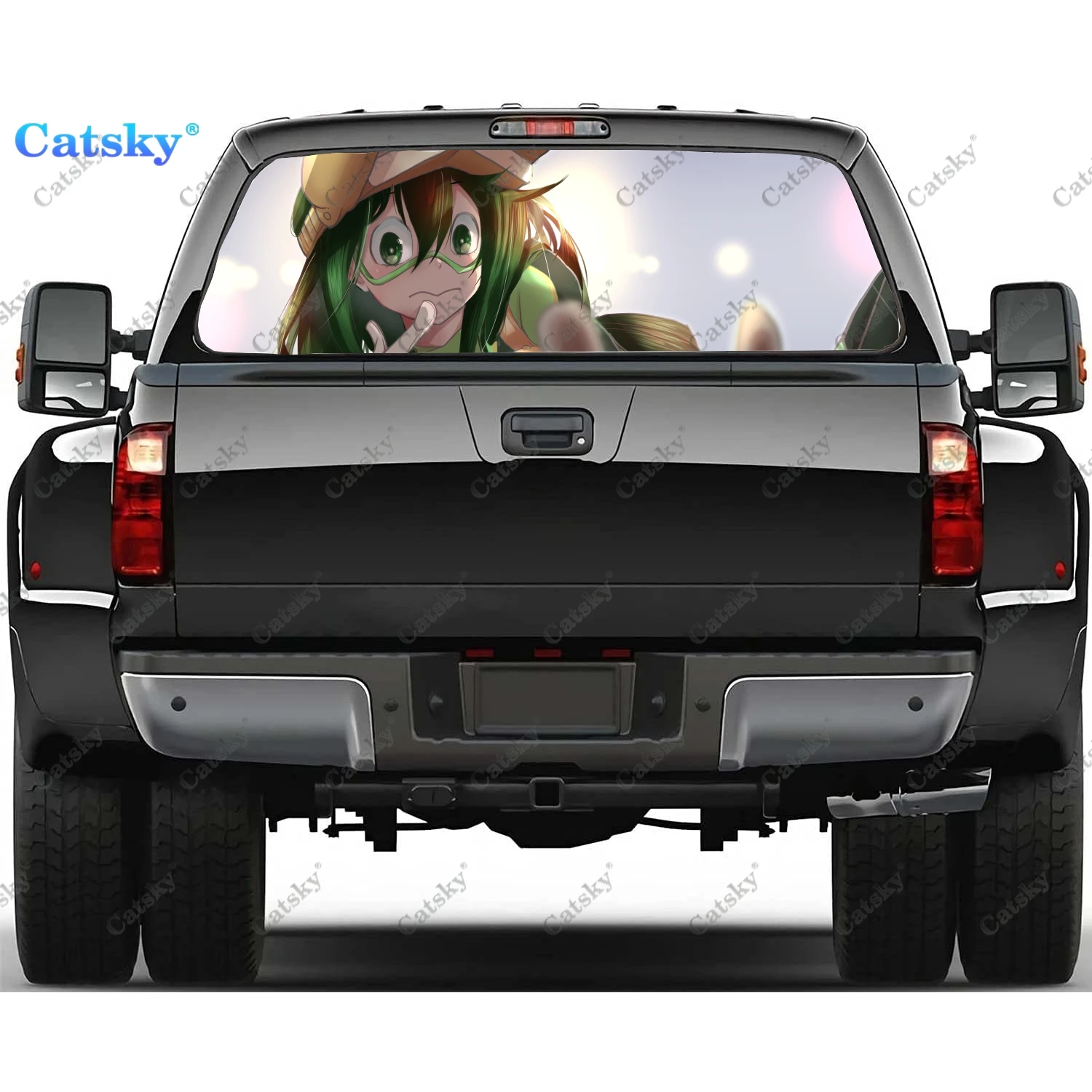 

Tsuyu Asui Anime Girl Rear Window Decals for Truck,Pickup Window Decal,Rear Window Tint Graphic Perforated Vinyl Truck Sticker