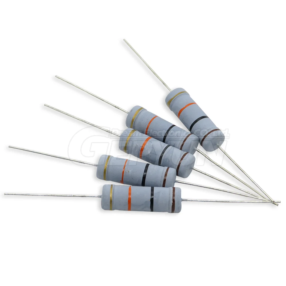 10pcs 5W Carbon Film resistor 5% 1R ~ 1M Ohm carbon film resistor