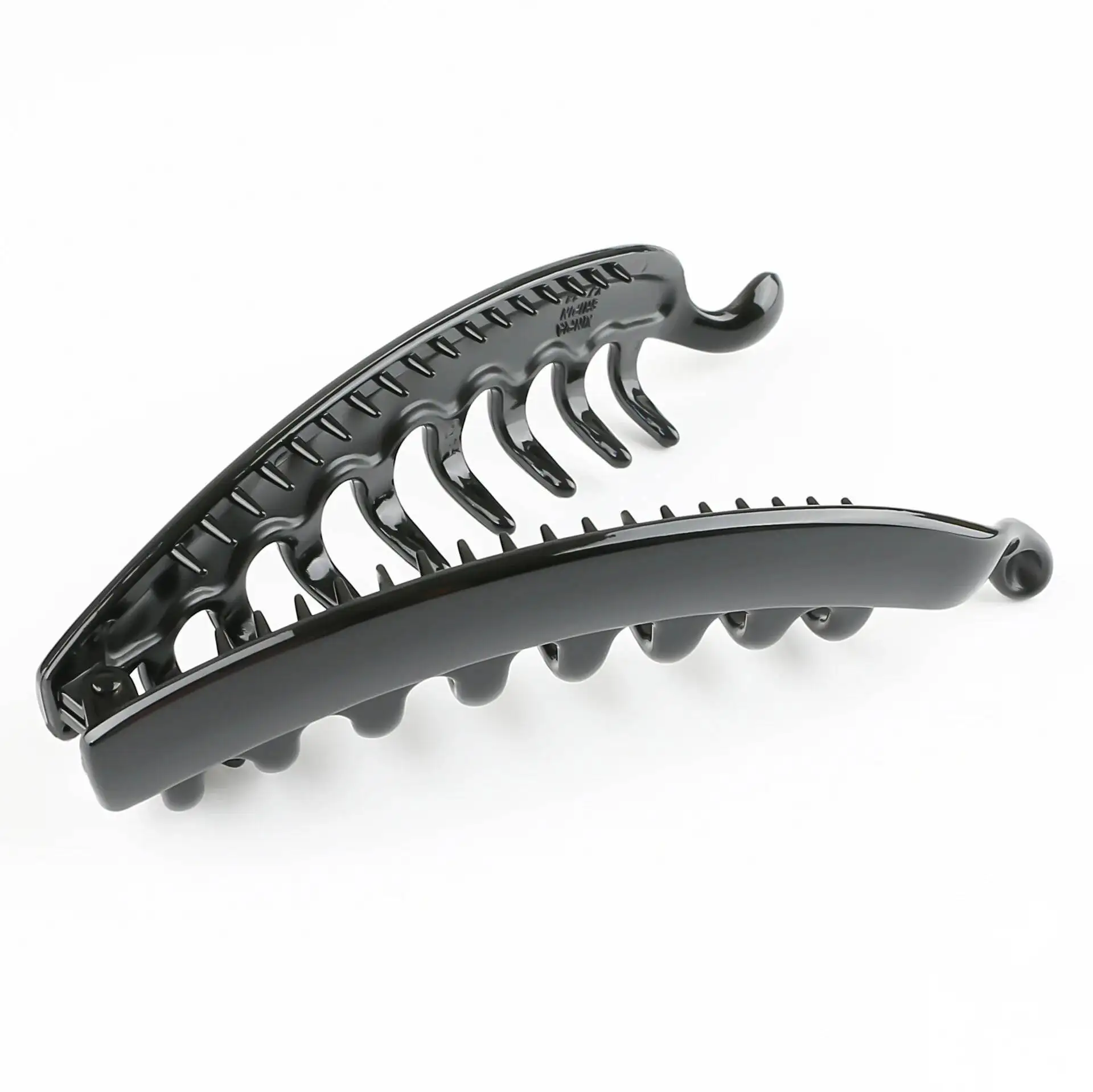 Große einfache Haarspangen für den Hinterkopf, Zähne, Haarklammern, matt, solide Haar-Accessoires, vertikale Haarnadel, koreanischer Schachtelhalm, Bananenklammer – Detail 7