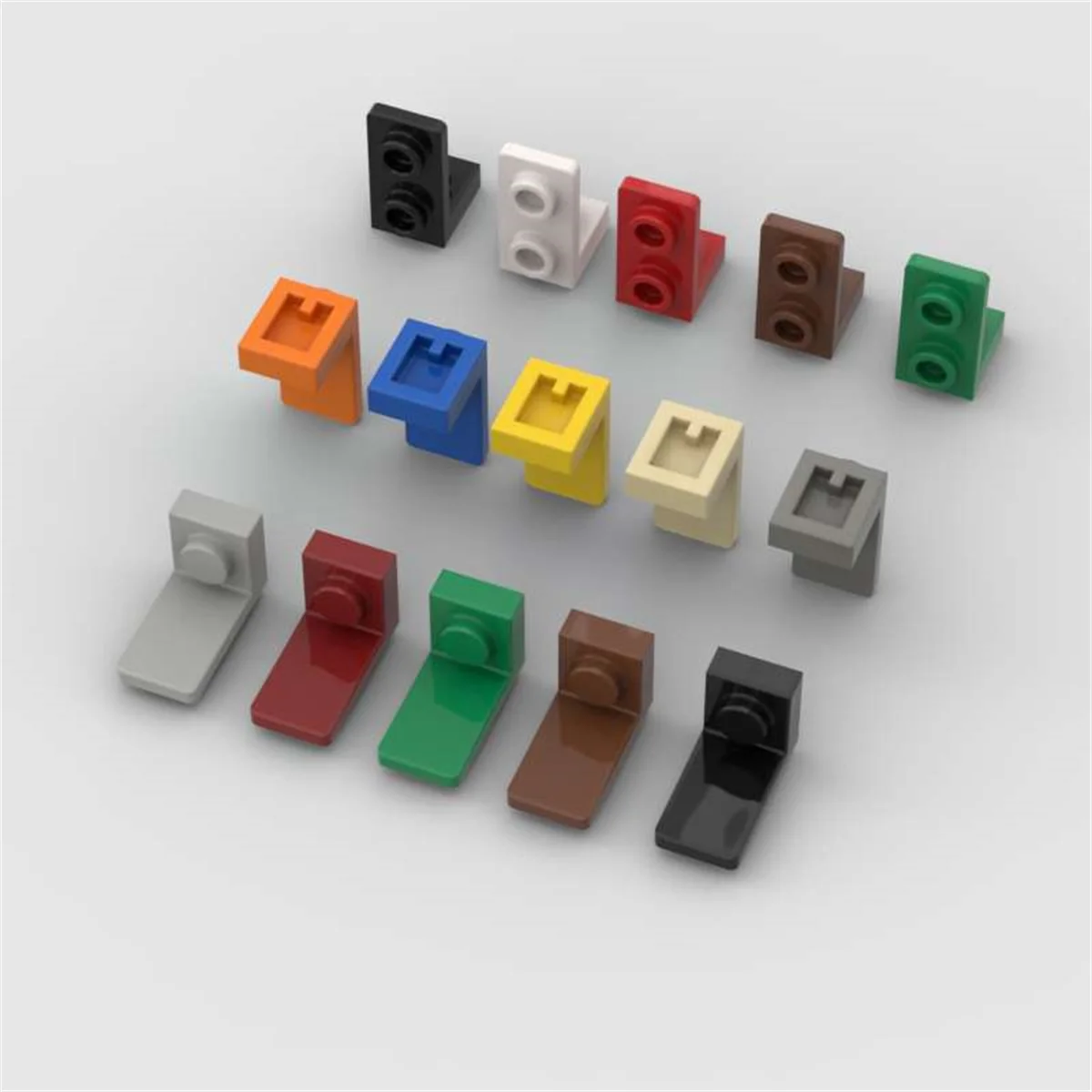 10PCS 퍼즐 입자 73825 브래킷 1퍼즐 입자 7x1-1x2 빌딩 블록 반전 지원 ..