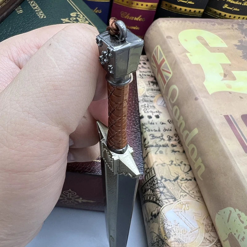 Darksteel Sword Ancient Chinese Full Metal Ornament Decoration 20cm