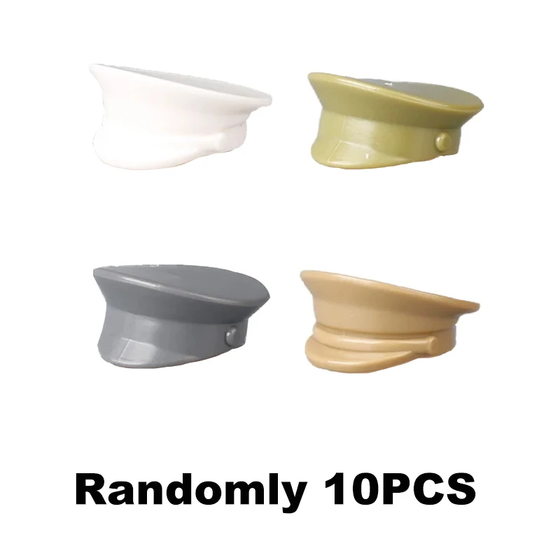 MOC Figures Accessories Building Blocks Military Soldiers Navy Hat Keraf Motorcycle Helmets Knit Cap Casquette Beret Bricks Toys 3