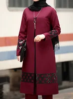 Eid 2 pièces Ensemble femmes haut pantalon à jambes larges costume imprimé Robe pantalon Ensemble musulman Ramadan arabe marocain dubaï tenues décontractées 6