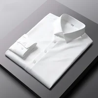 Chemise à manches longues pour hommes, couleur unie, décontractée, résistante aux rides, confortable, polyvalente, toutes saisons, nouvelle collection 5