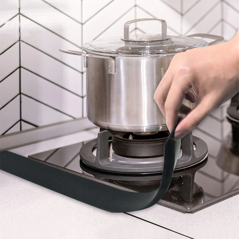 Stove Gap Cover Kitchen Silicone Heat Resistant Mat Gas Stove Protector Slit Cleaning Pad Oil Dust Seal gas stove accessories stove gap cover cookware accessories