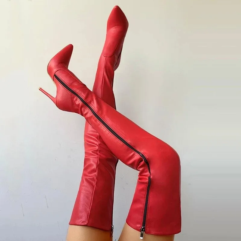 Big Size Sexy Stretch Toe Women Over Knee High Boots Thigh High Women Stiletto High Heel long Booties