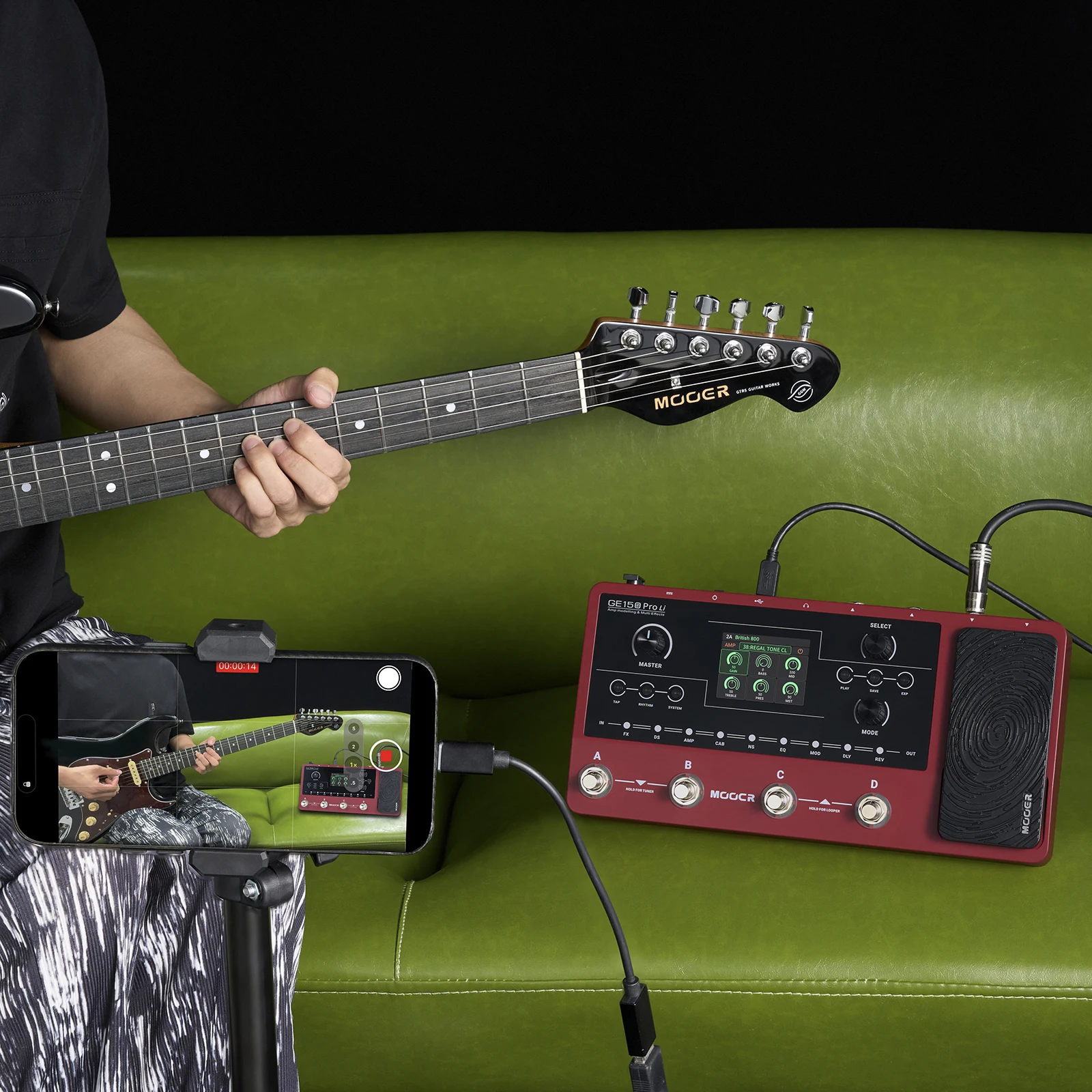 MOOER GE150 Pro Guitar Multi-Effects Pedal｜Amp Modelling + IR