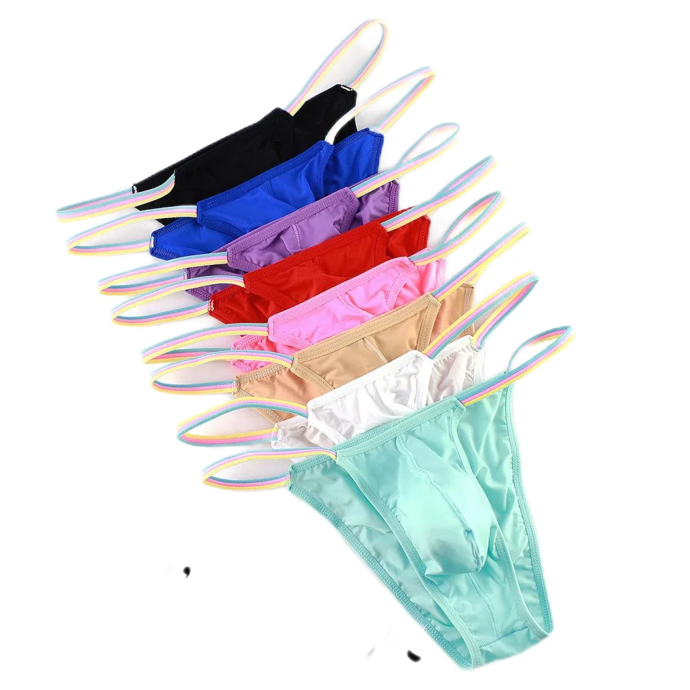 

Colorful Rope Men'S Underwear G-String Briefs Smooth And Ultra-Thin Breathable And Sexy Low Waisted Bikini Gay Slips Lingerie