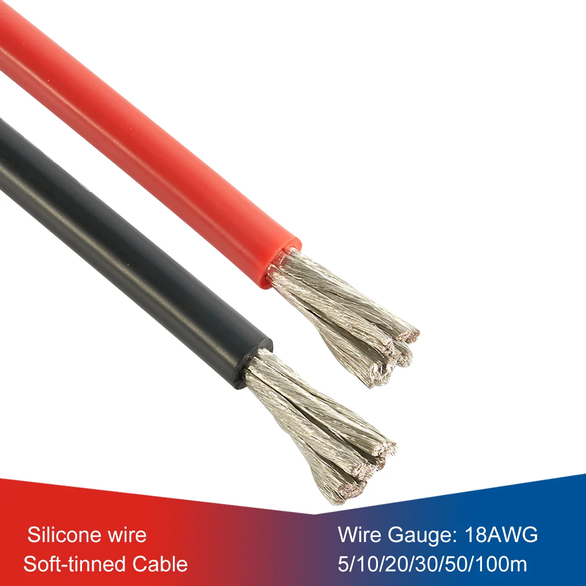 Cavi In Silicone 18 Awg Fili Elettrici Resistenti Al Calore In Filo Di Rame Stagnato Flessibile Isolato Per Filo Per Altoparlanti Elettronici Fai Da T