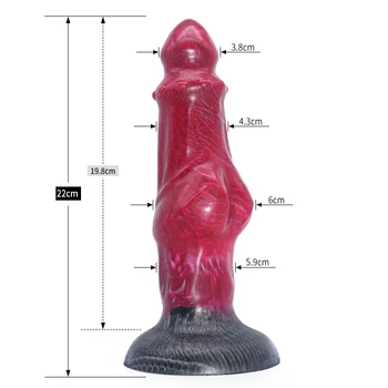 Animal Dildo Dog Penis Large 45cm Long Anal plug G Spot Stimulate Soft Silicone Huge Big Dick Suction Cup Sex Toys For Women 6
