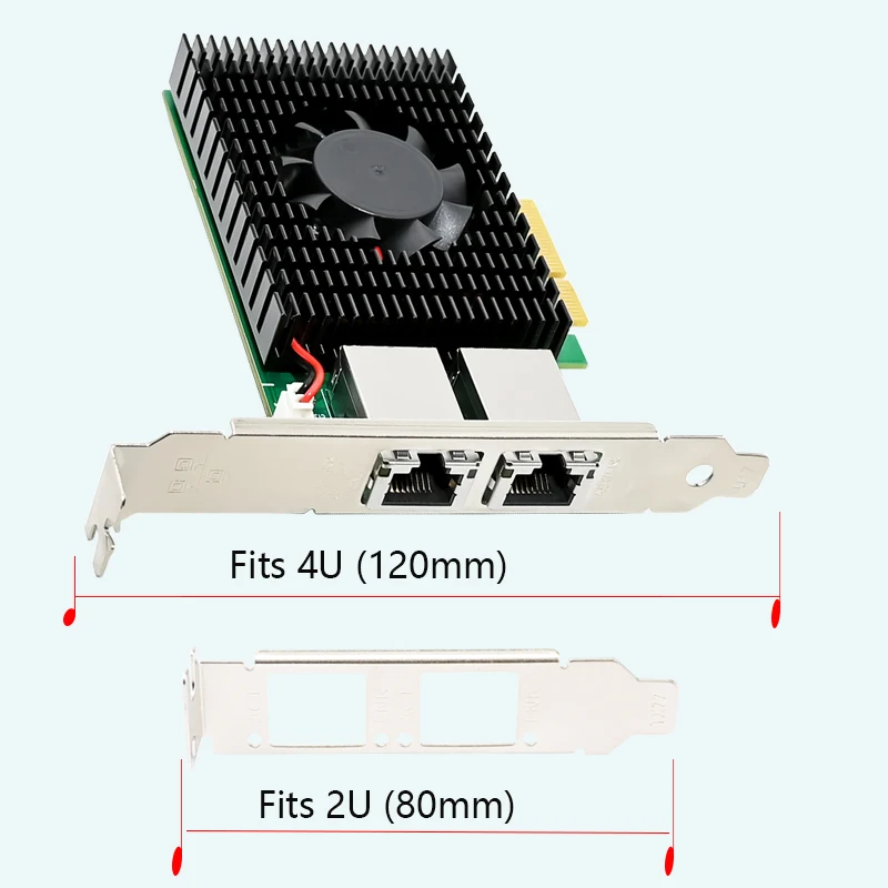 인텔 X722 서버 네트워크 카드용 2포트 10G RJ45 PCIe 3.0 x8, iWARP RDMA 가상화 지원 엔터프라이즈 이더넷 어댑터