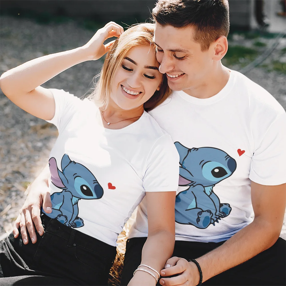 Stitch couple t shirt Clearance