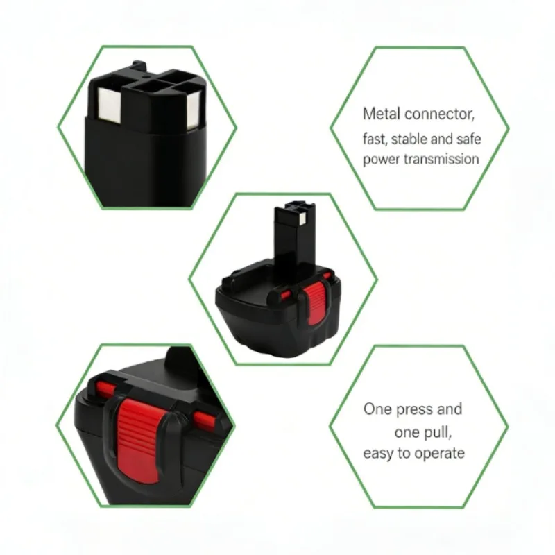 For Bosch BAT043 BAT045 BAT046 BAT049 12V Ni-MH Battery Rechargeable Cordless Dr