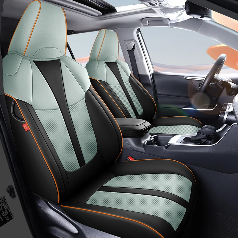 

Чехлы на сиденья автомобиля на 5 сидений для Toyota RAV4 2020 2021 2022 2023, Кожаная подушка, защитный чехол на сиденье автомобиля, аксессуары для интерьера