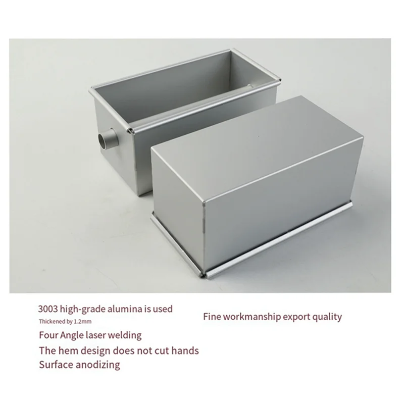 Cake Baking Pan Long Non-Stick Flowing Heart Cake Mold Aluminium Alloy Square Bread Loaf Pan Center Tube Tools
