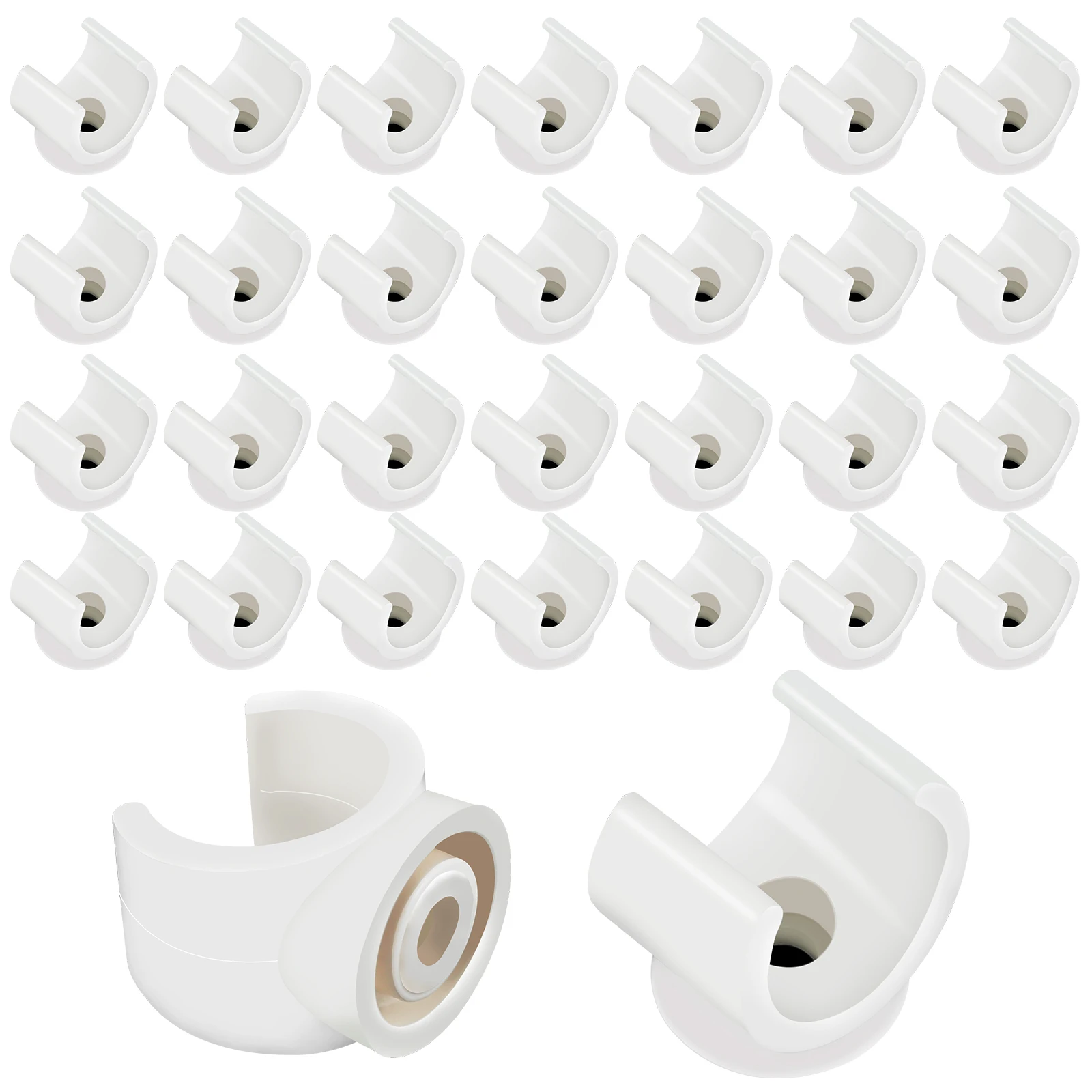 

100Pcs 3/4 Inch Pipe Clips Plastic Pipe Hangers Clamps U Type Pipe Clamp Rust Proof Water Pipe Holder Clamps Sturdy Pipe Clamps