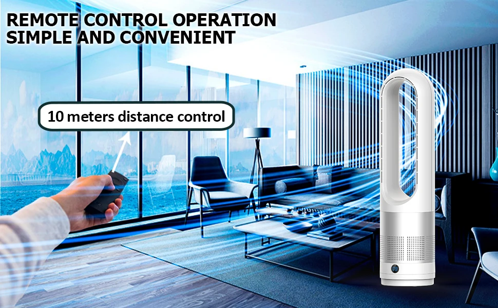 bladeless heater with remote