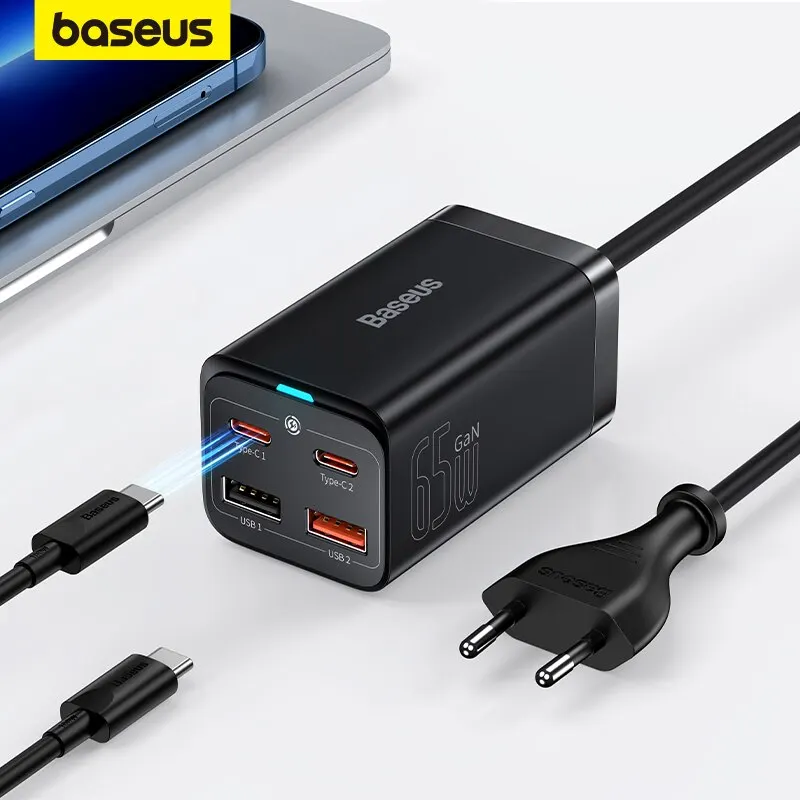 Ładowarka Baseus 65W GaN + Kabel 100W za $15.73 / ~64zł