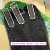 2x6 HD Lace Closure Kinky Straight Human Hair Preplucked Bleached Knots Invisible Lace Natural Color 100% Unprocessed Raw Hair 2