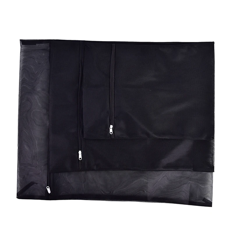 Clothes Washing Machine Laundry Bag With Zipper Nylon Mesh Net Bra Washing Bag Black Wash Bags images - 6