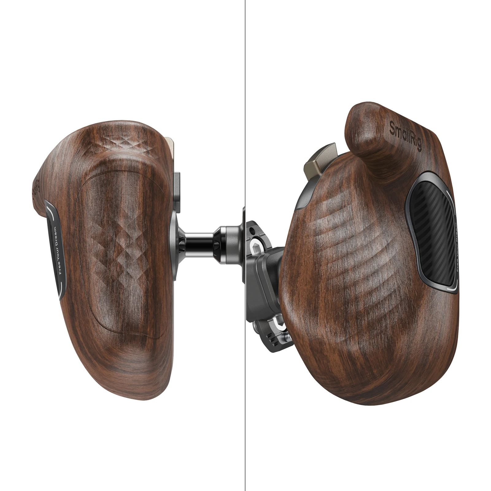 SmallRig Rotating Side Wooden Handle with NATO Clamp for Camera/Monitor Cages &