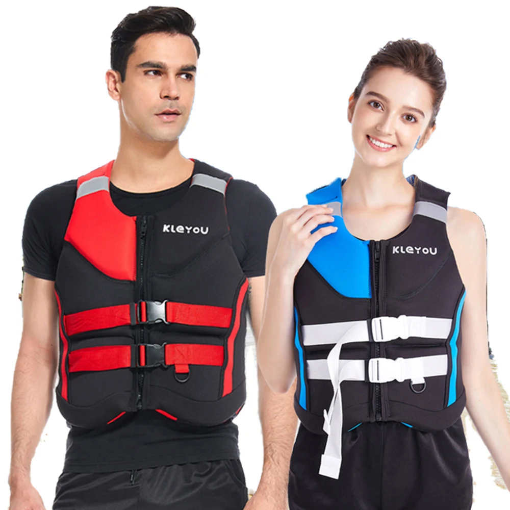 

2023 New Adult Neoprene Lifejacket Water Sports Buoyancy Vest for Men and Women Surfing Fishing Motorboat Swimming Lifejacket