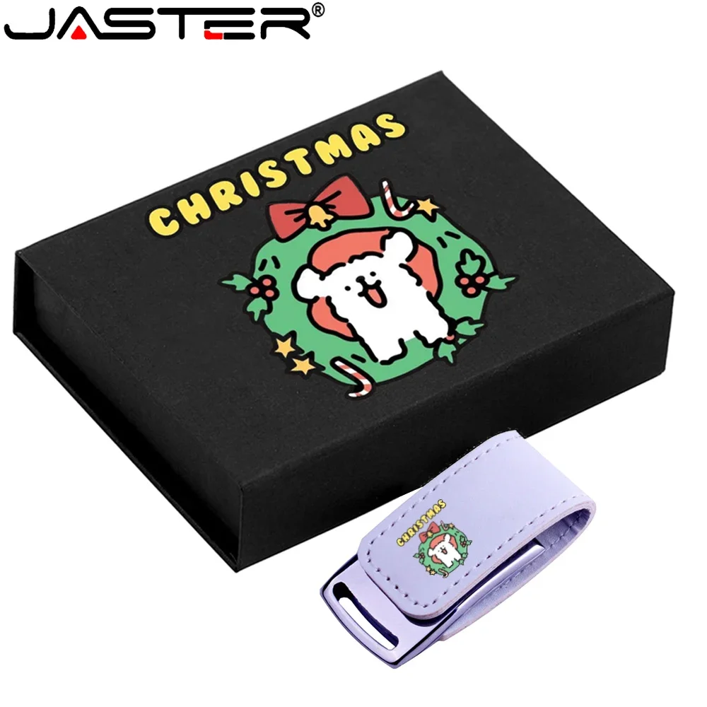 

JASTER Leather USB 2.0 Flash Drives 128GB Free Color Printing logo Pen drive 64GB Fashion Memory Stick 32GB Creative Gift U disk