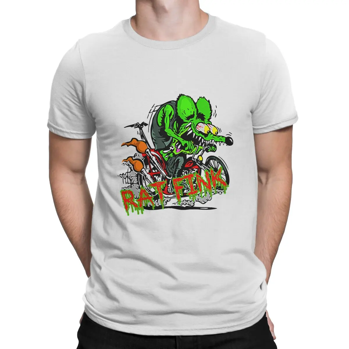 

Новейшая футболка с персонажами мультфильма «Сказки Крысы», Мужская футболка с круглым вырезом и злом, футболка из чистого хлопка, отличительный подарок, одежда