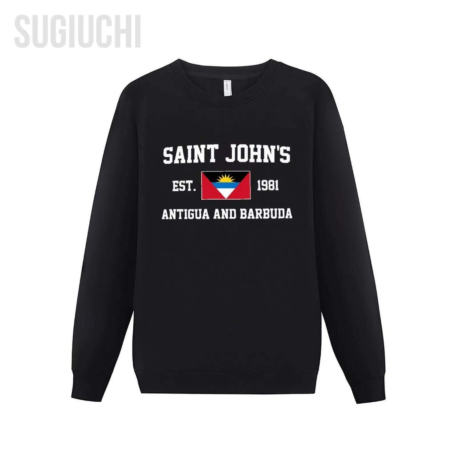 

Men Women Hoodies Antigua And Barbuda EST.1981 Saint John's Capital Hoodie Pullover Sweatshirts O-Neck Cotton Unisex