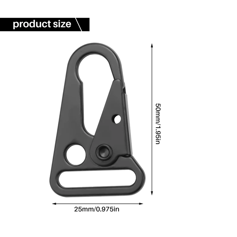 150 Pcs Enlarged Mouth Clip Sling Clasp Olecranon Hook For Sling Outdoors Bag Backpack,Carabiner Keychain Snap Hooks 6