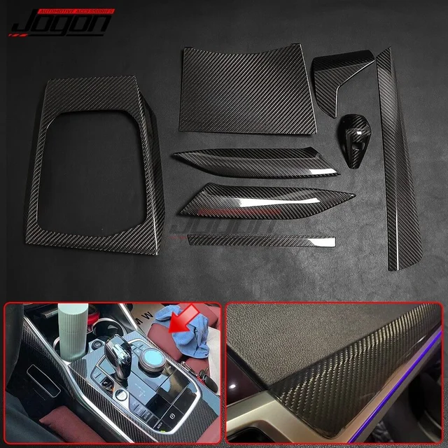 Echte Kohle faser für BMW G20 G28 Serie 3 Mittel konsole Schaltknauf  Verkleidung Abdeckungen Aufkleber Auto Interieur Zubehör - AliExpress