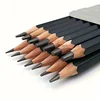 12 Pcs Premium Wood Sketching Pencils Set Professional Drawing 2H-8B Graphite Drawing Pencils for Artists School Art Supplies 6
