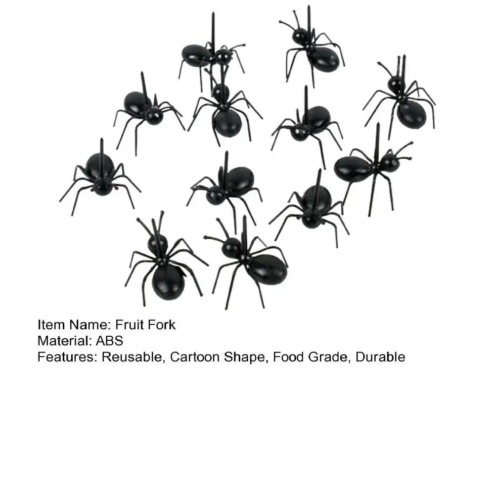 12Pcs Fruit Fork Set Cartoon Ant Shape Food Stick Bento Fork Toothpick Bento Stick Party Cake Snack Fork DIY Tools Table Decor