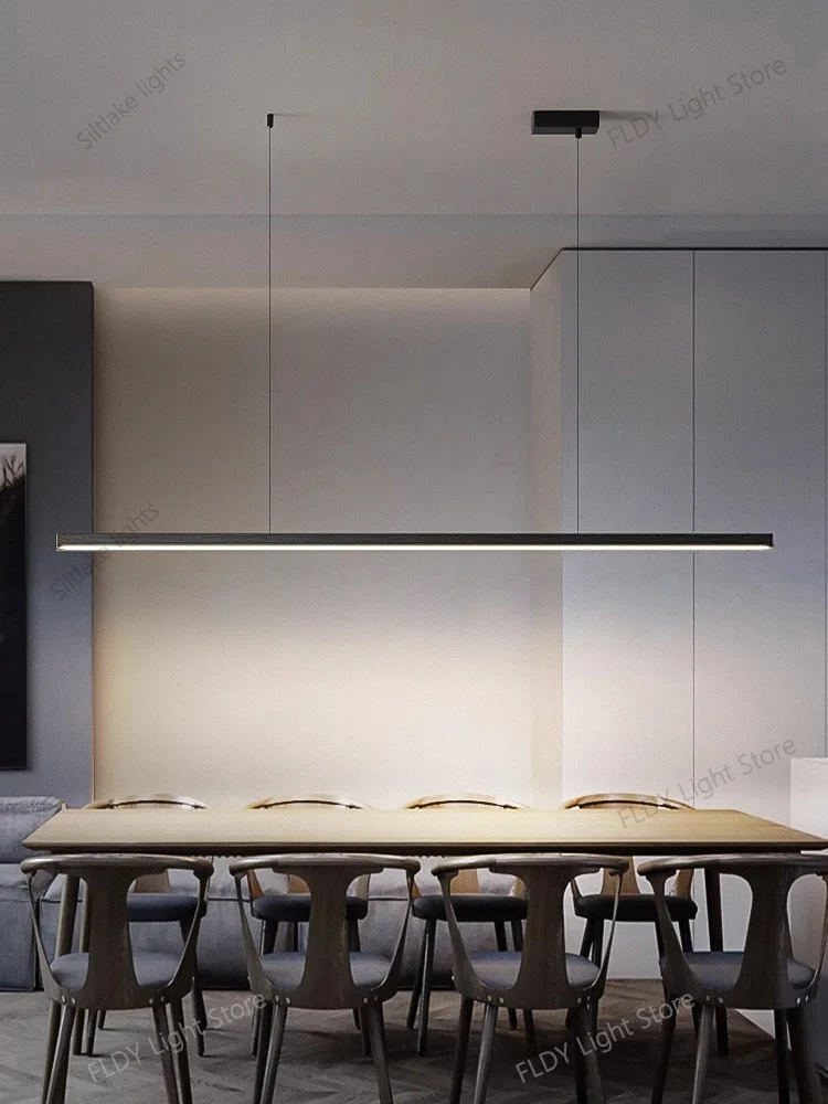 Pendant lights restaurant lights Nordic modern minimalist office long bar dining room chandeliers kitchen lamps LED Chandelier 2