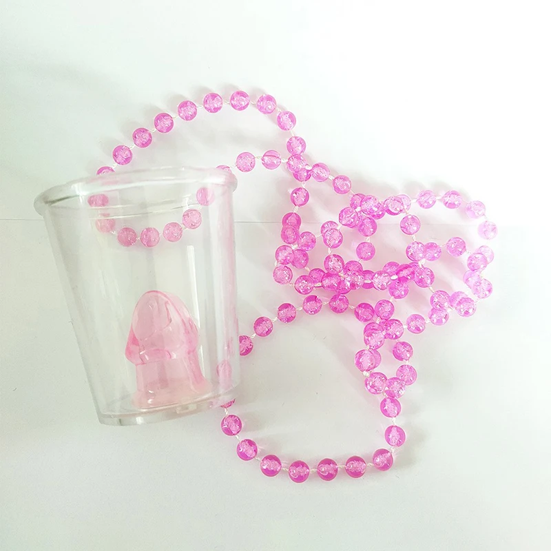 Bride To Be Cup Plastic Shot Glasses Necklace Bachelorette Party Supplies Wedding Bridal Shower Hen Night Decorations
