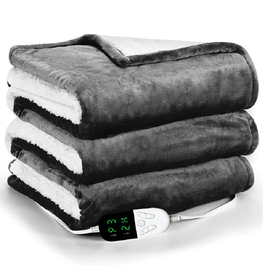 50*60inch Heating Blanket Electric Blanket Soft Heated Throw Blanket 6 Heating Levels & 4 Hours auto-Off