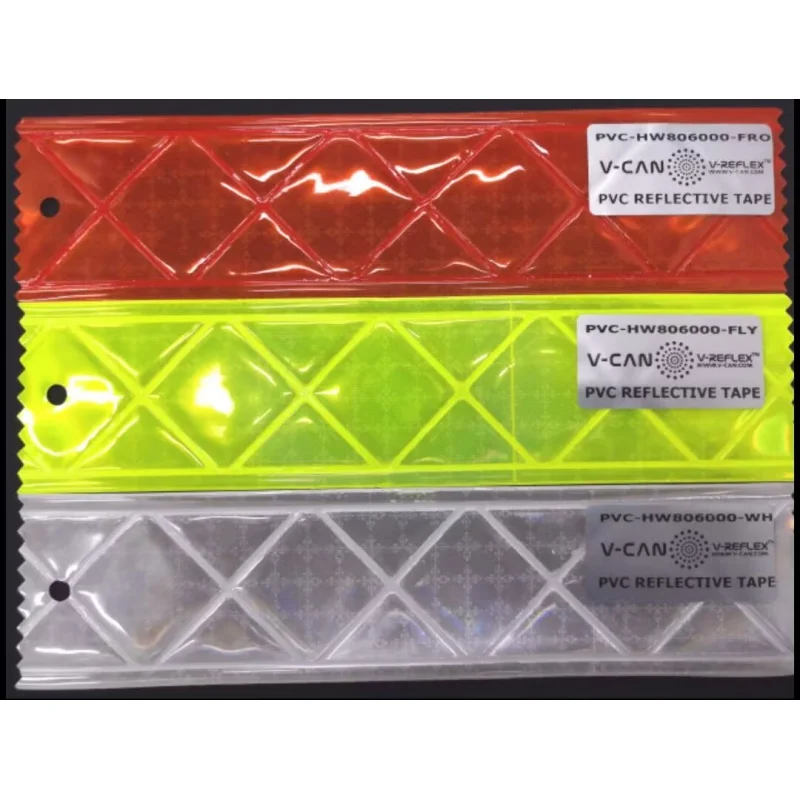 맞춤형 제품 V-Reflexite 글로스 PVC 반사 테이프, 하이 비스 재킷, 안전 착용, EN ISO 20471