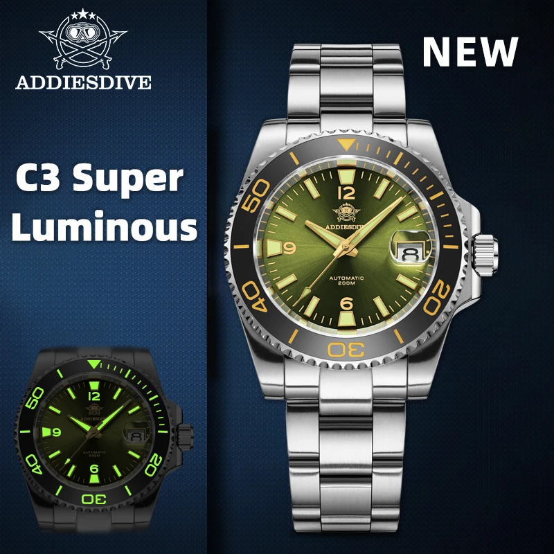 時計 Addiesdive AD2045 3D Deep Sea NH35 ADDIESDIVE 3D Turtle Dial Dive Watch（AD2045）
